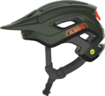 Casco ABUS CliffHanger MIPS verde pino vista lateral