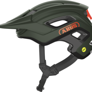 Casco ABUS CliffHanger MIPS verde pino vista lateral