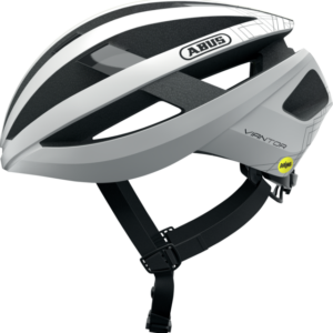 Casco ABUS Viantor MIPS blanco polar vista lateral