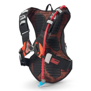 Mochila de hidratación USWE Moto Hydro 12L naranjo para enduro — vista 2
